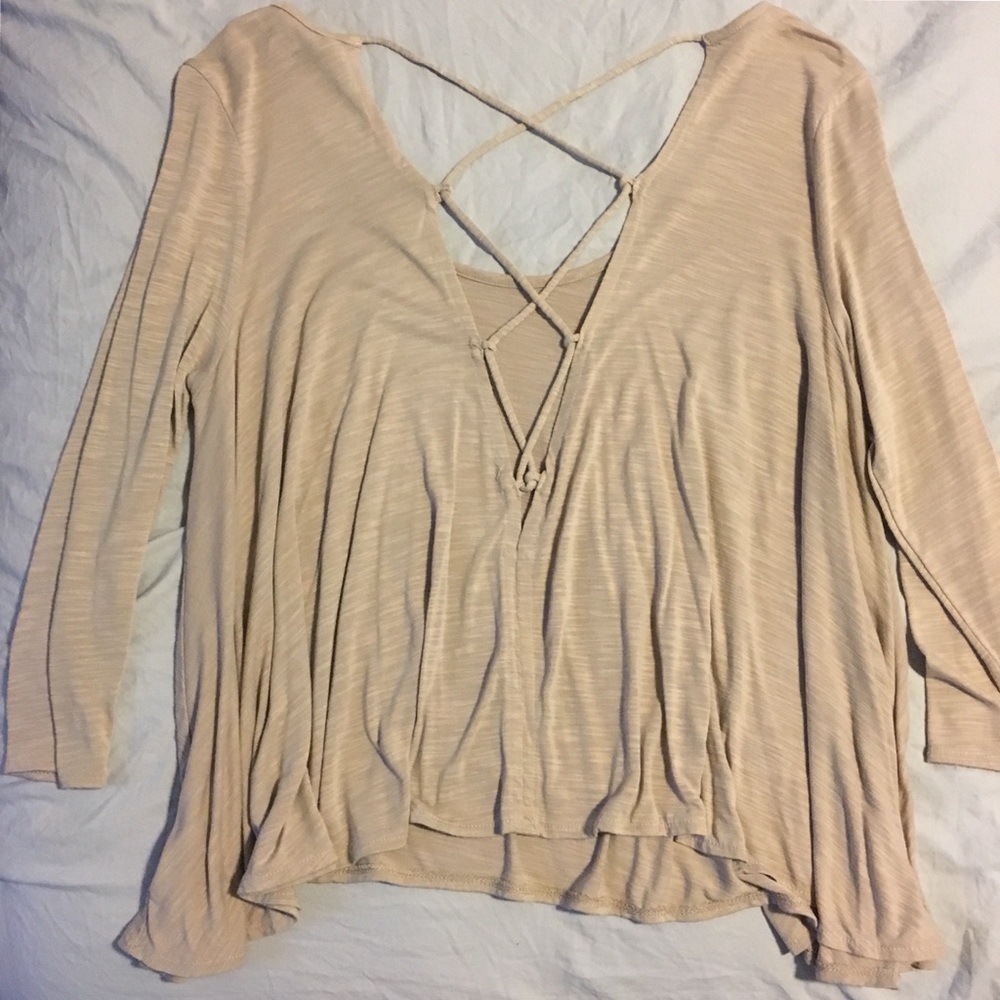 Sexy back flowy top